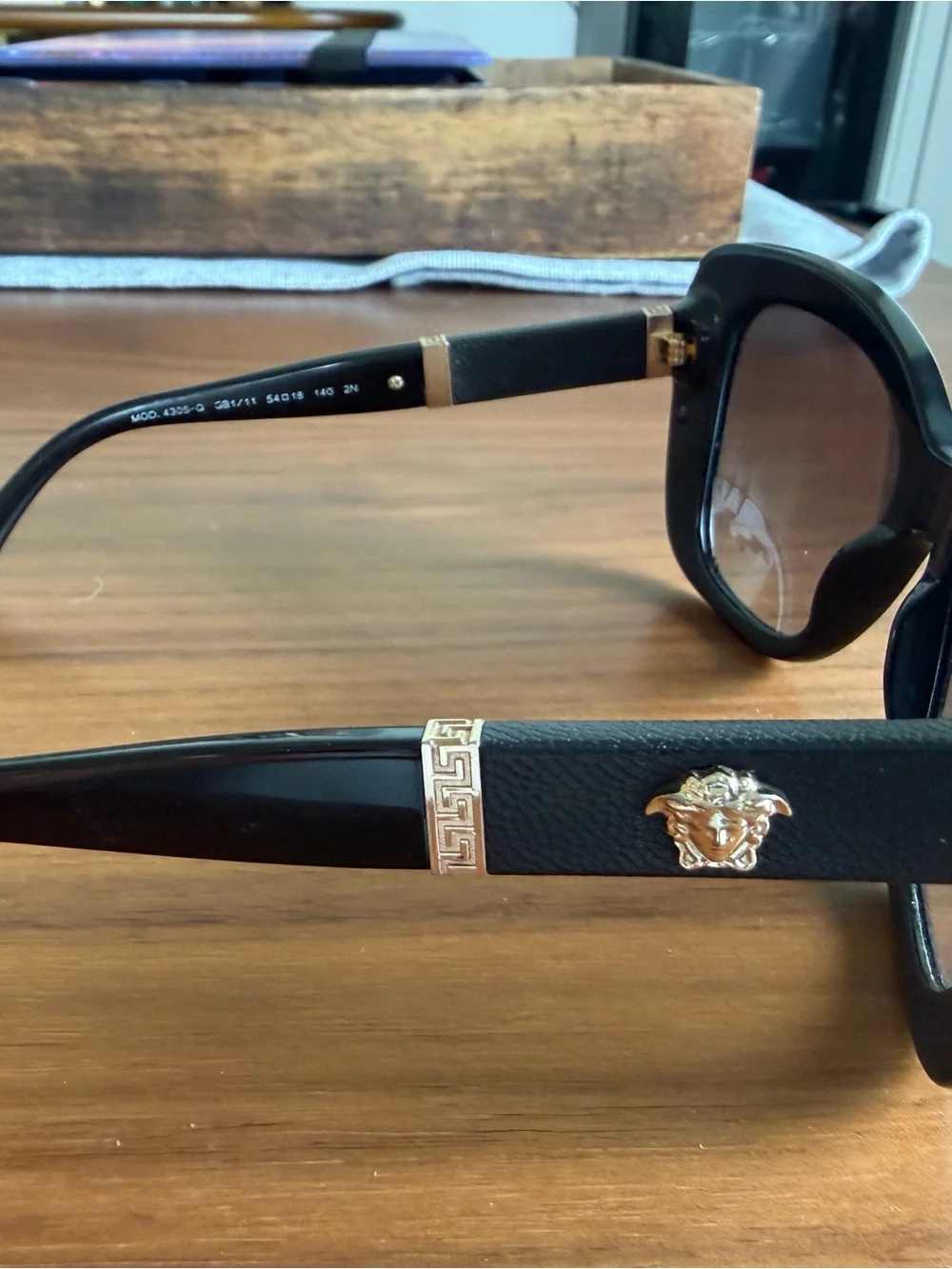 Versace Black Oversized Cat-Eye Sunglasses